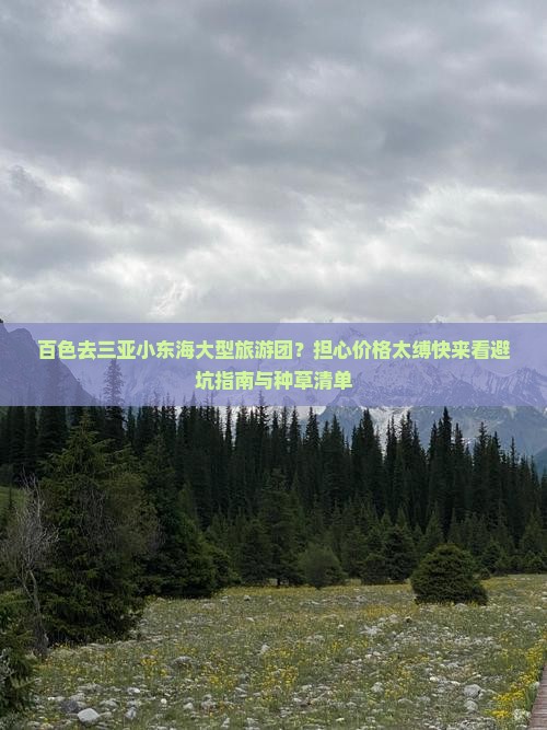 百色去三亚小东海大型旅游团？担心价格太缚快来看避坑指南与种草清单