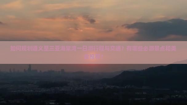 如何规划遵义至三亚海棠湾一日游行程与交通？有哪些必游景点和美食推荐？