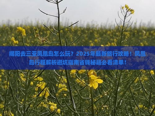 揭阳去三亚凤凰岛旅行社