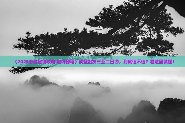 鹤壁出发三亚天涯海角二日游