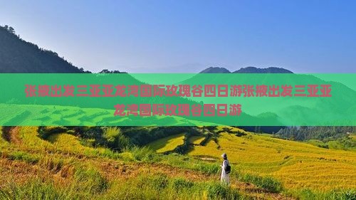 张掖出发三亚亚龙湾国际玫瑰谷四日游