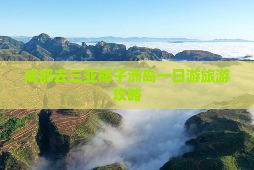 成都去三亚椰子洲岛一日游