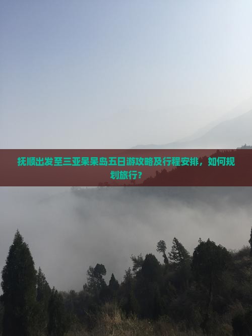 抚顺出发至三亚呆呆岛五日游攻略及行程安排，如何规划旅行？
