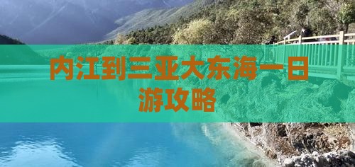 内江到三亚大东海一日游攻略