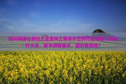 如何将通化前往三亚亚特兰蒂斯水世界打造成热门旅游打卡点，解决游客痛点，提升体验感？