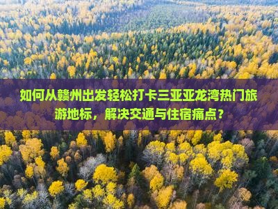 如何从赣州出发轻松打卡三亚亚龙湾热门旅游地标，解决交通与住宿痛点？