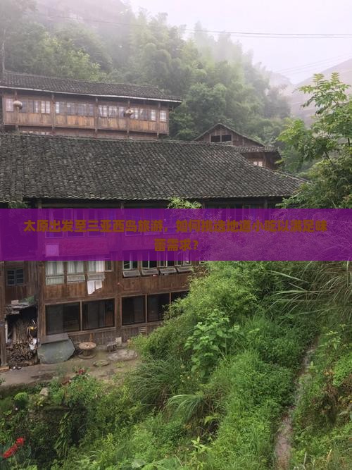 太原出发至三亚西岛旅游，如何挑选地道小吃以满足味蕾需求？