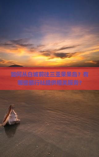 如何从白城前往三亚呆呆岛？有哪些旅行社提供相关服务？