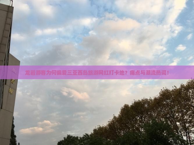 龙岩游客为何偏爱三亚西岛旅游网红打卡地？痛点与潮流热词！