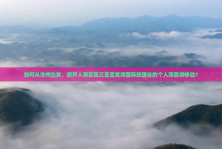 如何从沧州出发，避开人潮实现三亚亚龙湾国际玫瑰谷的个人深度游体验？