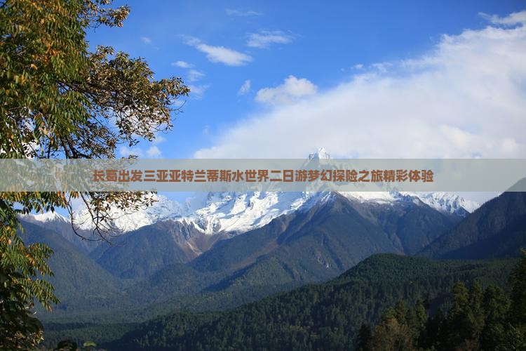 长葛出发三亚亚特兰蒂斯水世界二日游梦幻探险之旅精彩体验