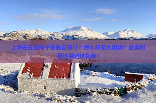 上海去三亚椰子洲岛自由行？担心攻略太麻烦？赶紧收藏这篇避坑指南！