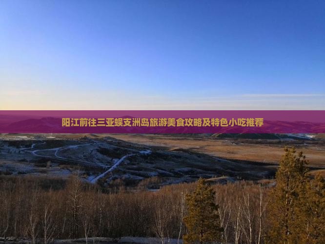 阳江前往三亚蜈支洲岛旅游美食攻略及特色小吃推荐