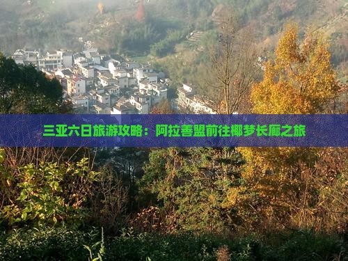 三亚六日旅游攻略：阿拉善盟前往椰梦长廊之旅