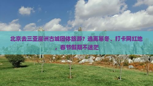 北京去三亚崖洲古城团体旅游？逃离寒冬、打卡网红地，春节假期不迷茫