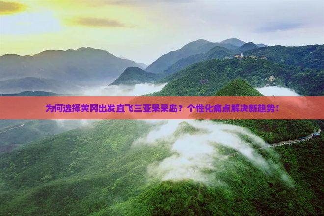 为何选择黄冈出发直飞三亚呆呆岛？个性化痛点解决新趋势！