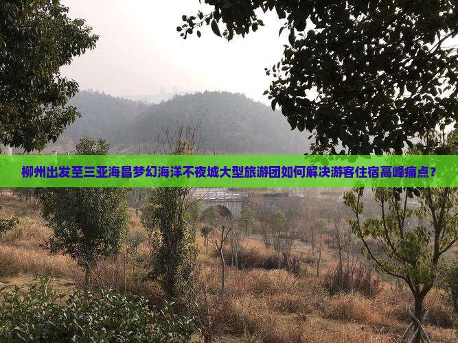 柳州出发至三亚海昌梦幻海洋不夜城大型旅游团如何解决游客住宿高峰痛点？