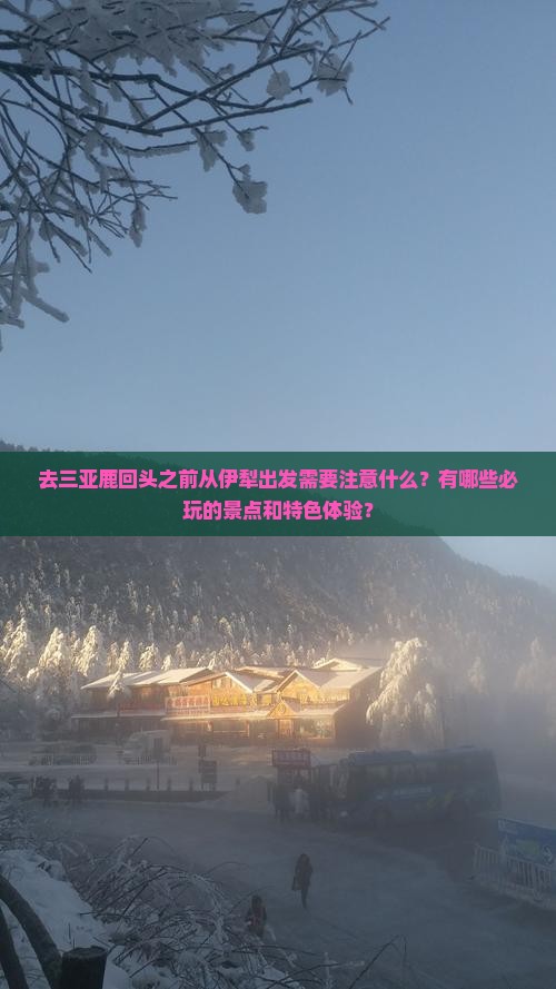 去三亚鹿回头之前从伊犁出发需要注意什么？有哪些必玩的景点和特色体验？