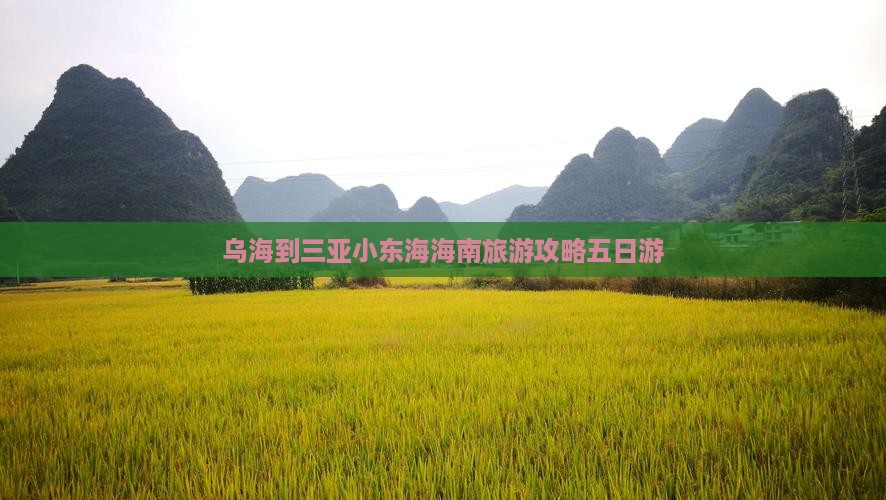 乌海到三亚小东海海南旅游攻略五日游