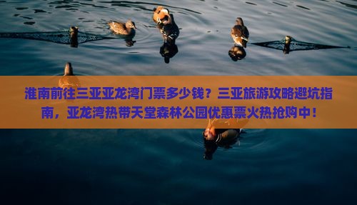 淮南前往三亚亚龙湾门票多少钱？三亚旅游攻略避坑指南，亚龙湾热带天堂森林公园优惠票火热抢购中！