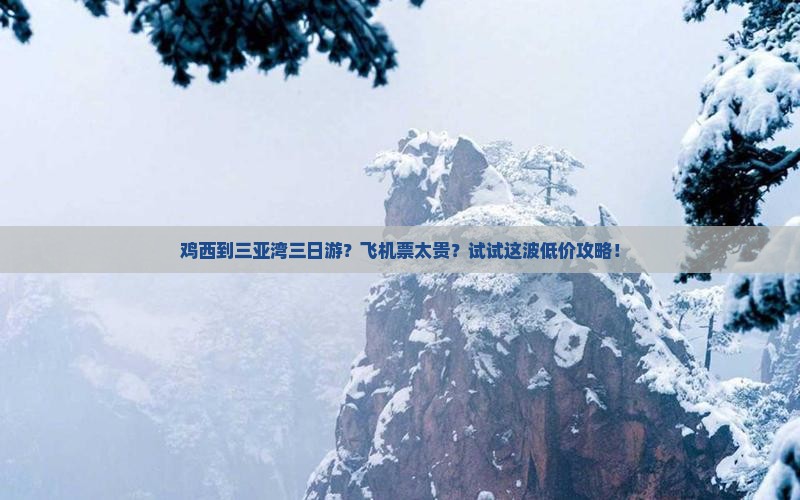 鸡西到三亚湾三日游？飞机票太贵？试试这波低价攻略！