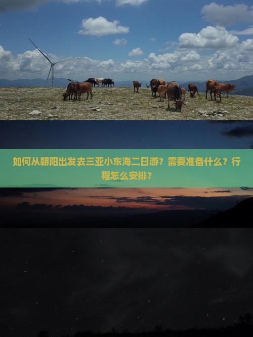 如何从朝阳出发去三亚小东海二日游？需要准备什么？行程怎么安排？