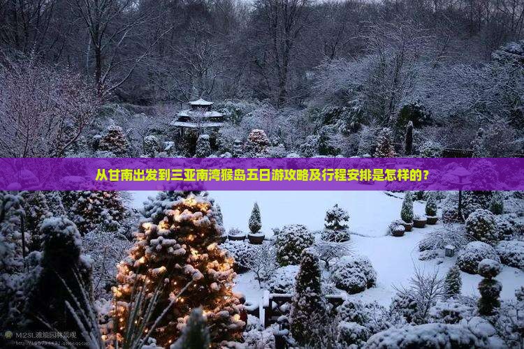 从甘南出发到三亚南湾猴岛五日游攻略及行程安排是怎样的？