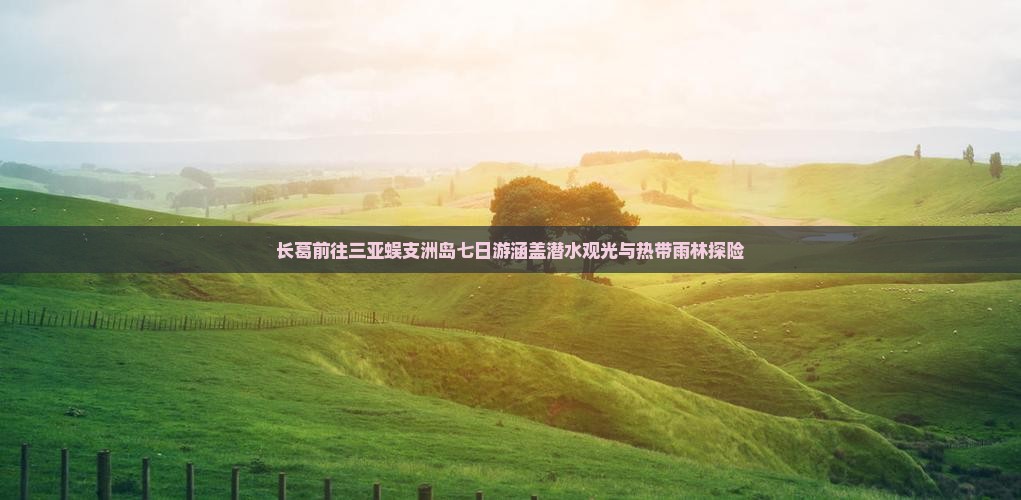 长葛前往三亚蜈支洲岛七日游涵盖潜水观光与热带雨林探险