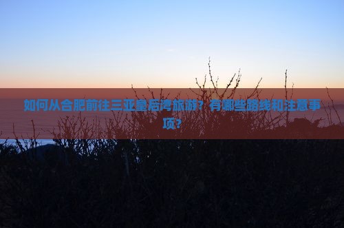 如何从合肥前往三亚皇后湾旅游？有哪些路线和注意事项？