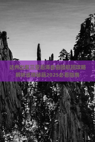 达州出发三亚后海自由团