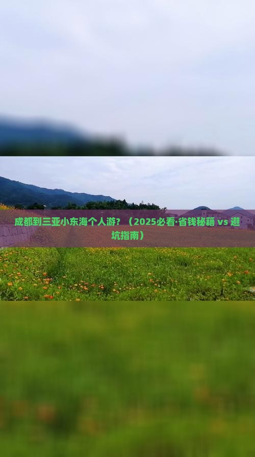 成都去三亚小东海个人游