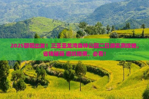 邵阳前往三亚亚龙湾热带森林公园二日游