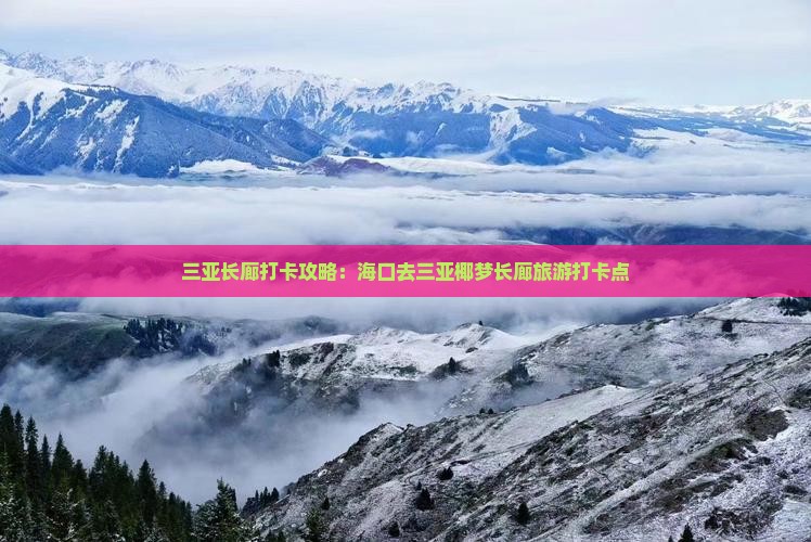 海口去三亚椰梦长廊旅游打卡点