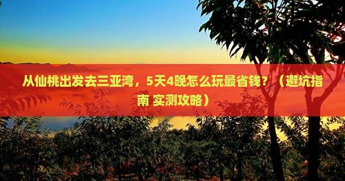 仙桃出发三亚三亚湾门票