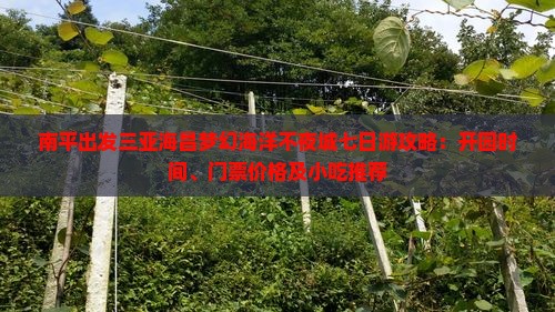 南平出发三亚海昌梦幻海洋不夜城七日游攻略：开园时间、门票价格及小吃推荐
