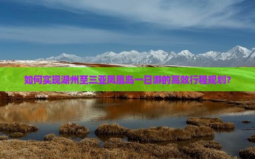 如何实现湖州至三亚凤凰岛一日游的高效行程规划？