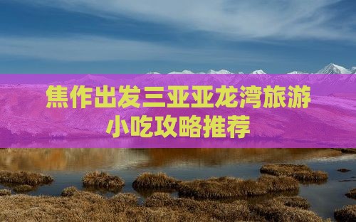 焦作出发三亚亚龙湾旅游小吃攻略推荐