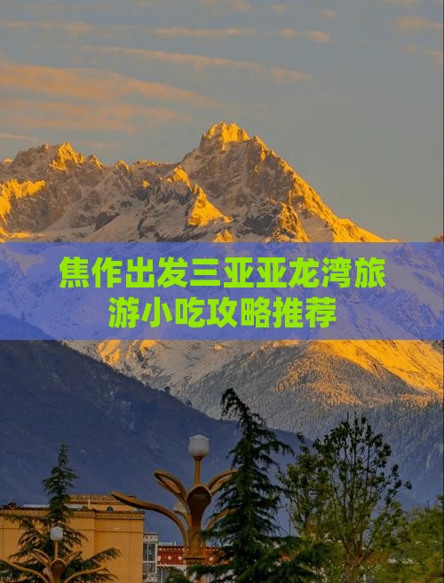焦作出发三亚亚龙湾旅游小吃攻略推荐