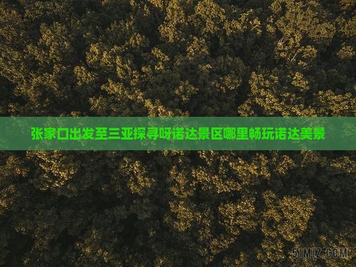 张家口出发至三亚探寻呀诺达景区哪里畅玩诺达美景