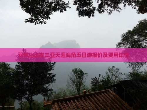 双鸭山出发三亚天涯海角五日游报价及费用详情