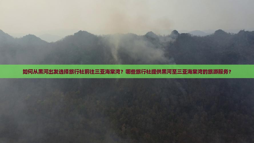 如何从黑河出发选择旅行社前往三亚海棠湾？哪些旅行社提供黑河至三亚海棠湾的旅游服务？