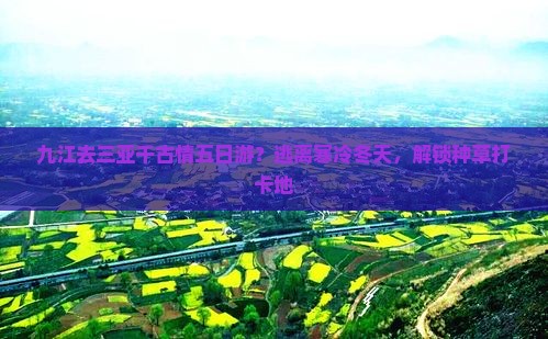 九江去三亚千古情五日游？逃离寒冷冬天，解锁种草打卡地