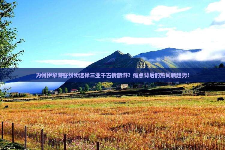 为何伊犁游客纷纷选择三亚千古情旅游？痛点背后的热词新趋势！
