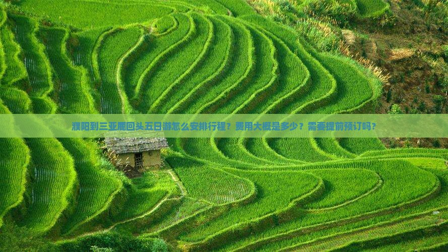濮阳到三亚鹿回头五日游怎么安排行程？费用大概是多少？需要提前预订吗？