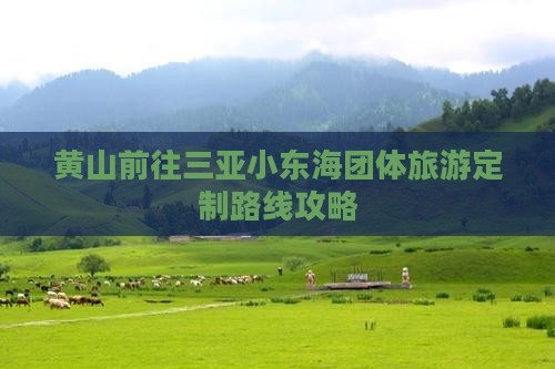黄山前往三亚小东海团体旅游定制路线攻略