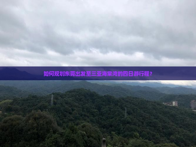 如何规划东莞出发至三亚海棠湾的四日游行程？