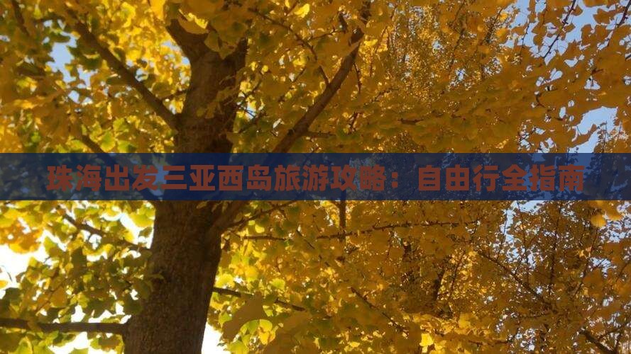 珠海出发三亚西岛旅游攻略：自由行全指南