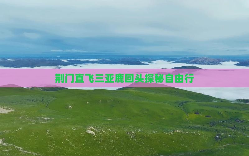 荆门直飞三亚鹿回头探秘自由行