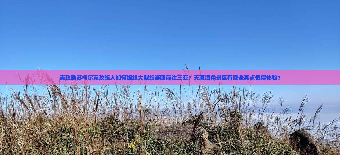 克孜勒苏柯尔克孜族人如何组织大型旅游团前往三亚？天涯海角景区有哪些亮点值得体验？