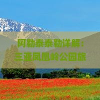 阿勒泰泰勒详解：三亚凤凰岭公园旅游攻略与路线景点哪里玩
